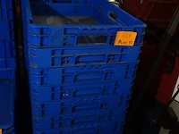 12 blauwe platte stapelbakken - afbeelding 3 van  3