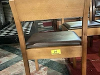 12 bruine lederen kerkstoelen - afbeelding 4 van  5