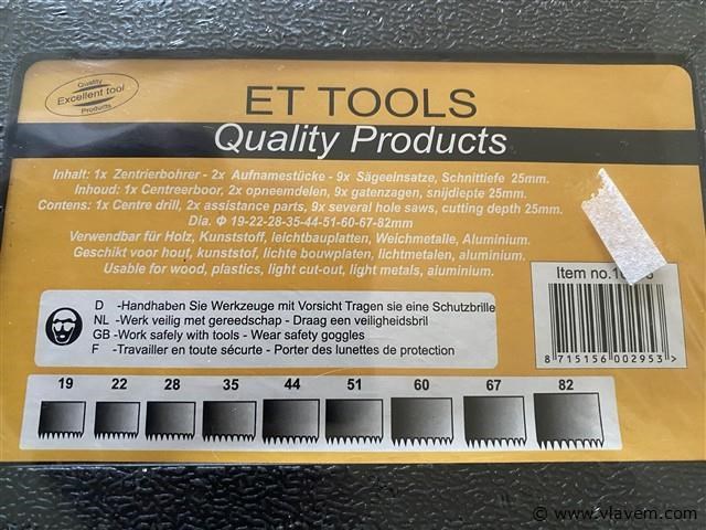 12 delige gatenboor set - afbeelding 3 van  3