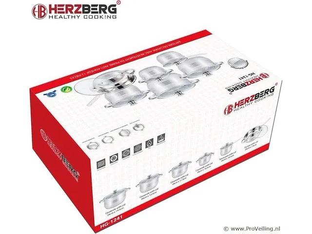 12 delige kookpanset hg1241 - afbeelding 3 van  6