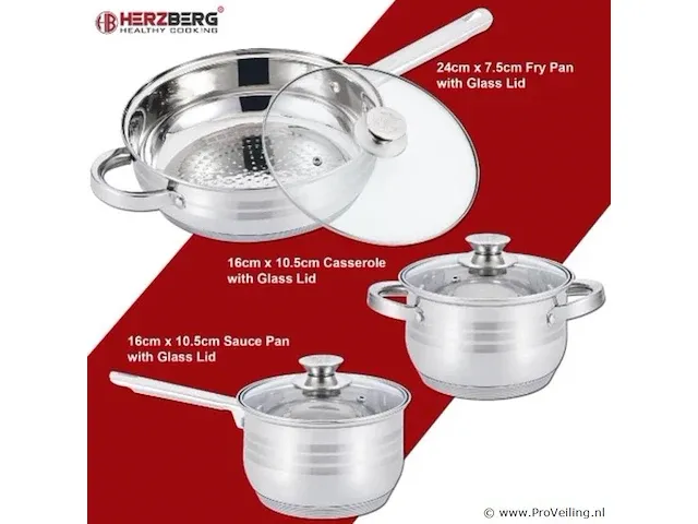 12 delige kookpanset hg1241 - afbeelding 4 van  6
