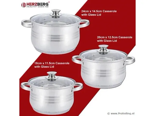 12 delige kookpanset hg1241 - afbeelding 5 van  6