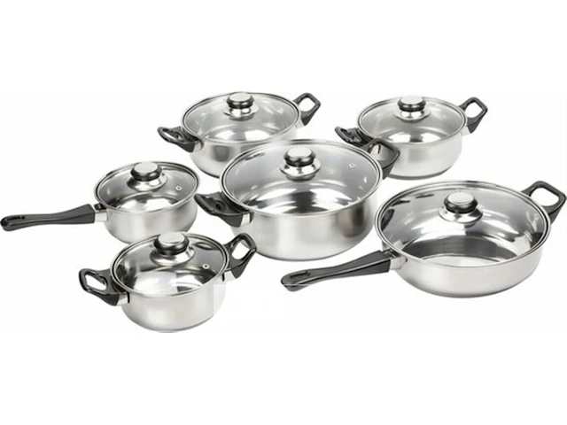 12-delige pannenset rvs - afbeelding 1 van  9