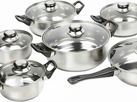 12-delige pannenset rvs - afbeelding 1 van  9