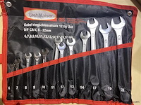 12 delige ring steeksleutelset stahlkaiser 6-22mm - afbeelding 1 van  4