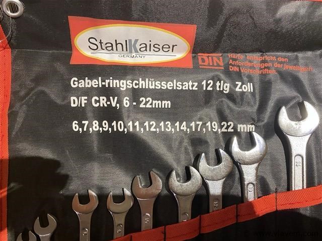 12 delige ring steeksleutelset stahlkaiser 6-22mm - afbeelding 2 van  4