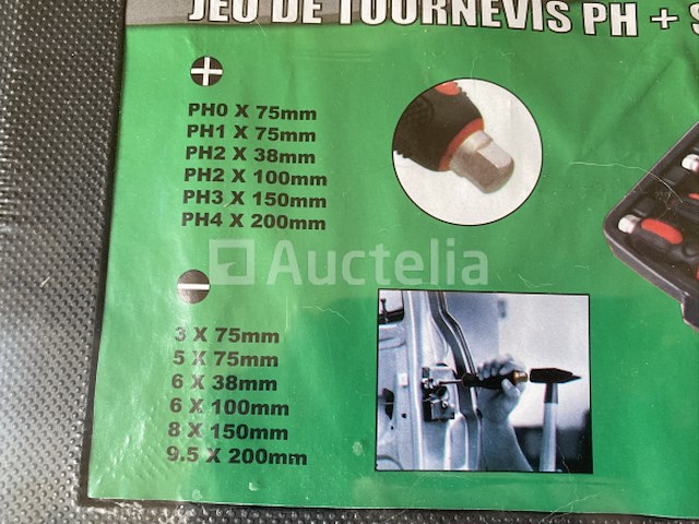 12 delige schroevendraaierset ph + slotted in koffer - afbeelding 1 van  4