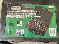12 delige schroevendraaierset ph + slotted in koffer - afbeelding 1 van  3