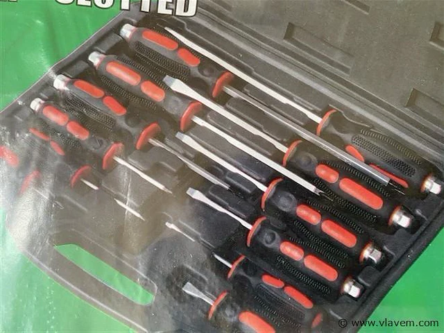 12 delige schroevendraaierset ph + slotted in koffer - afbeelding 3 van  3