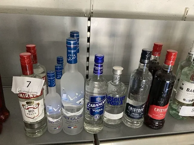 12 diverse flessen vodka - afbeelding 2 van  2