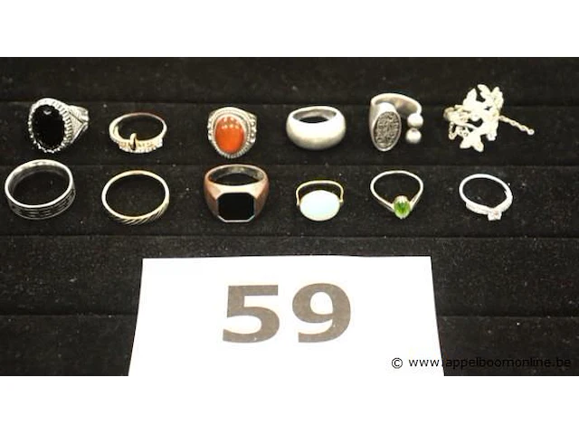 12 diverse ringen - afbeelding 1 van  4