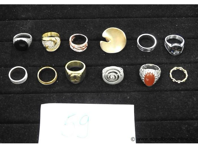 12 diverse ringen - afbeelding 1 van  3