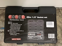 1/2" doppenset 6-kant / 22 delig force 4223 - afbeelding 2 van  2