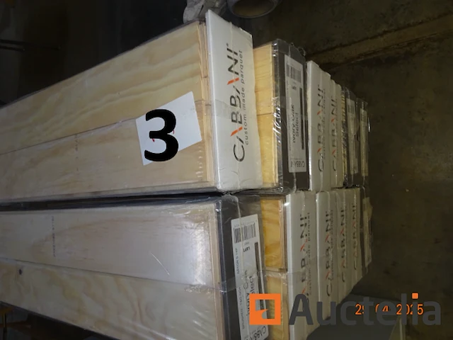 12 dozen eiken parketvloer, bamboe ondervloer - afbeelding 1 van  3