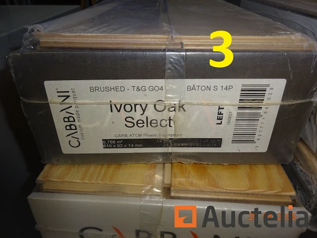 12 dozen eiken parketvloer, bamboe ondervloer - afbeelding 2 van  3