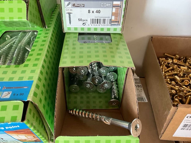 12 dozen hardhoutschroeven; bouten; spanstift - afbeelding 4 van  10