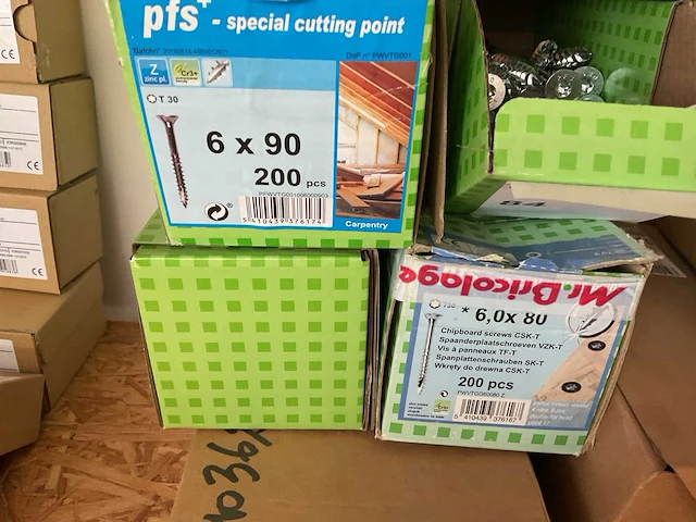 12 dozen hardhoutschroeven; bouten; spanstift - afbeelding 6 van  10
