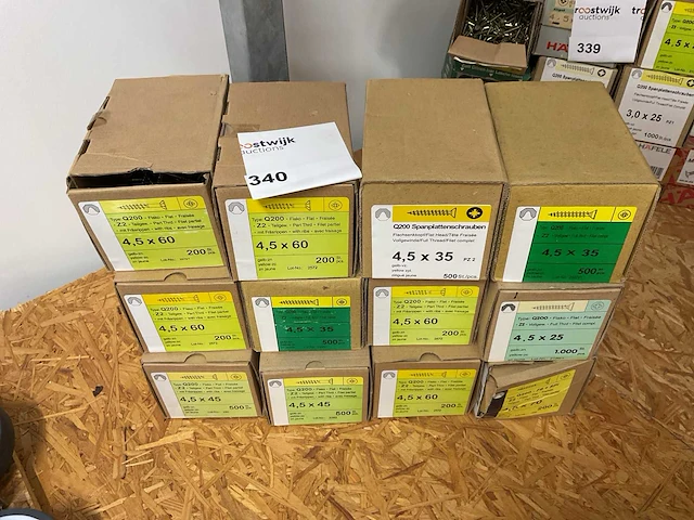 12 dozen houtschroeven - afbeelding 1 van  4