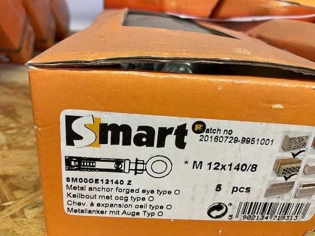 12 dozen keilbouten met gesmeede haak of oog ; ankerstang - afbeelding 3 van  8