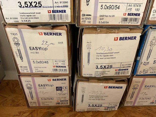 12 dozen zwarte snelbouwschroeven - afbeelding 3 van  5