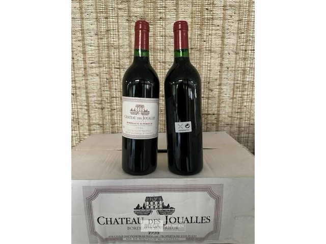 12 flessen 1x 1 doos chateau des joualles bordeaux superieur 1996 - afbeelding 1 van  3