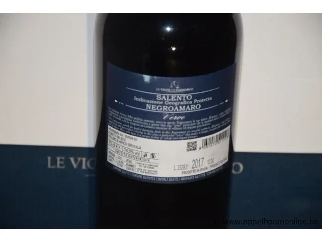 12 flessen à 75cl rode wijn salento, negroamaro, le vigne di sammarco, 2017, 14,5% - afbeelding 2 van  2