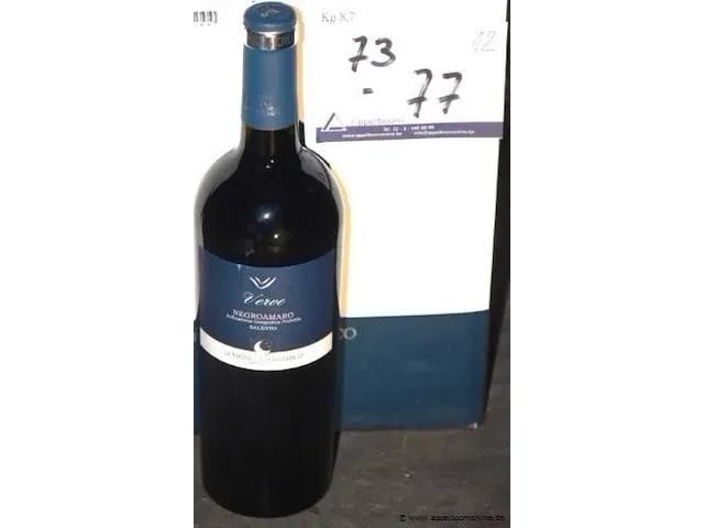 12 flessen à 75cl rode wijn salento, negroamaro, le vigne di sammarco, 2017, 14,5% - afbeelding 1 van  2