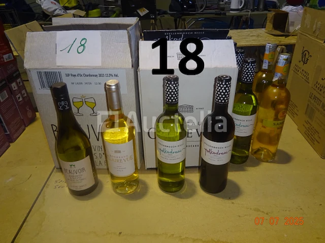 12 flessen beauvoir-wijn, 6 flessen claire vue-wijn, 12 flessen stellenboshc-hellen waarvan 6 rode en 6 witte - afbeelding 1 van  2