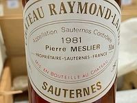 12 flessen château raymond lafon sauternes, 1981 - afbeelding 1 van  2