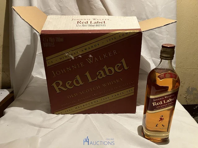 12 flessen whisky red label - afbeelding 1 van  5