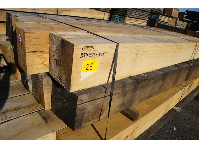 1,2 m³ eiken balken 200x200 - afbeelding 2 van  6
