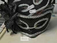 ±12 maskers blauw en zwart - afbeelding 2 van  3