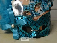 ±12 maskers blauw en zwart - afbeelding 3 van  3