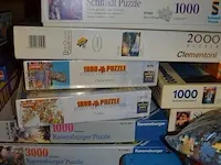 12 puzzels, map en 2 rollen voor puzzels op te bergen, 5 gezelschapsspellen - afbeelding 4 van  6