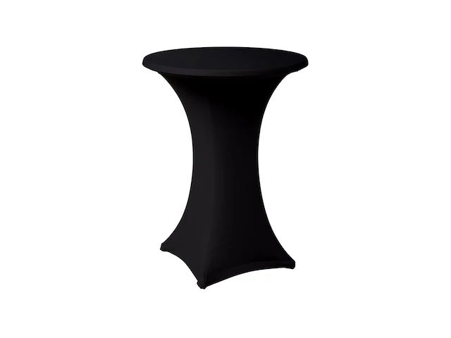 12 receptietafels - 110 cm hoog - met zwarte stretch hoes - afbeelding 1 van  5