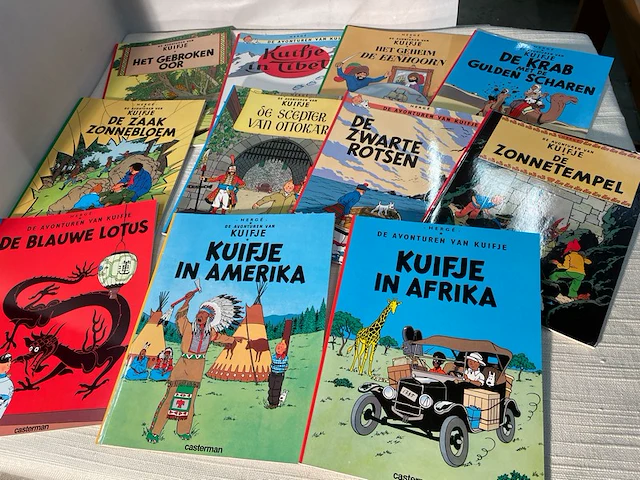 12 strips kuifje - afbeelding 1 van  6