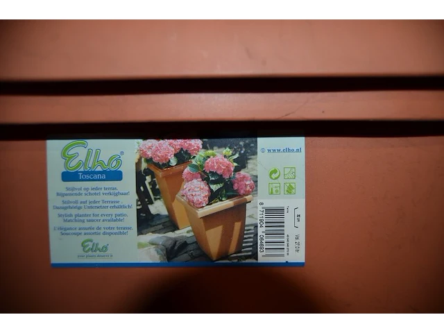 12 vierkante bloempot elho diverse afmetingen 12-26 liter, kleur: terracotta - afbeelding 2 van  4