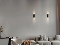 12 x 12w led zwart wandlamp duo licht verstelbaar waterdicht - afbeelding 1 van  5