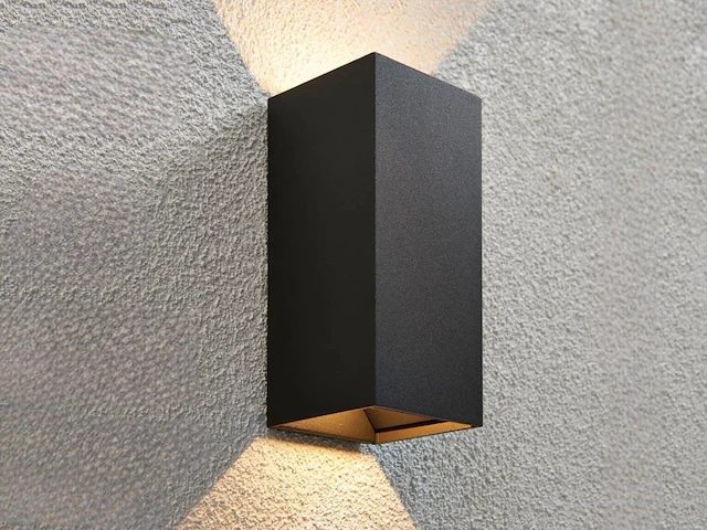 12 x 12w led zwart wandlamp duo licht verstelbaar waterdicht - afbeelding 2 van  5