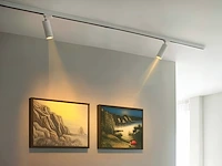 12 x 18w 3000k led pro railspot cilinder zand wit draaibaar