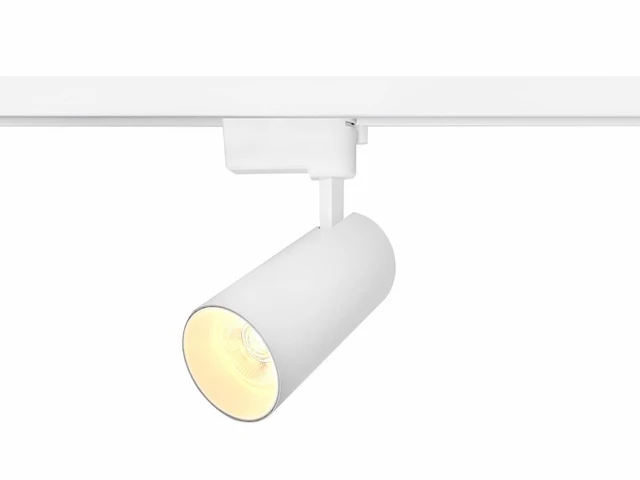 12 x 18w 3000k led pro railspot cilinder zand wit draaibaar - afbeelding 1 van  5
