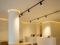 12 x 18w 3000k led pro railspot cilinder zand zwart draaibaar - afbeelding 4 van  8