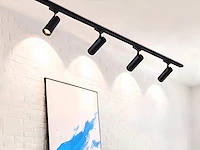 12 x 18w 3000k led pro railspot cilinder zand zwart draaibaar - afbeelding 6 van  8