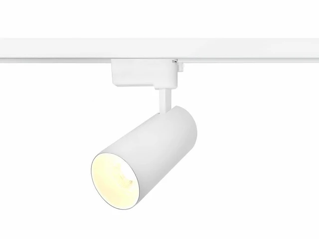 12 x 18w 4000k led pro railspot cilinder zand wit draaibaar - afbeelding 2 van  5