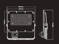 12 x 50w 3000k led breedstralers met sensor en lens waterdicht - afbeelding 6 van  8