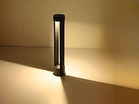 12 x 7w led zand zwart tuinlamp cilinder 60cm warm wit - afbeelding 3 van  8