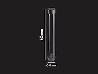 12 x 7w led zand zwart tuinlamp cilinder 60cm warm wit - afbeelding 7 van  8