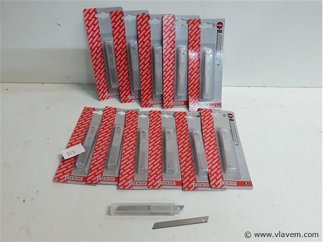 12 x afbreek vervangmes 9 mm 10 stuks - afbeelding 1 van  2