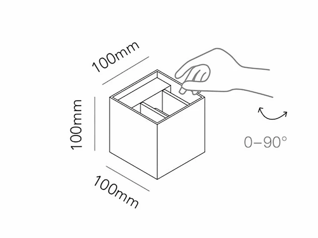 12 x cube motion sense wand armaturen antraciet - afbeelding 8 van  9