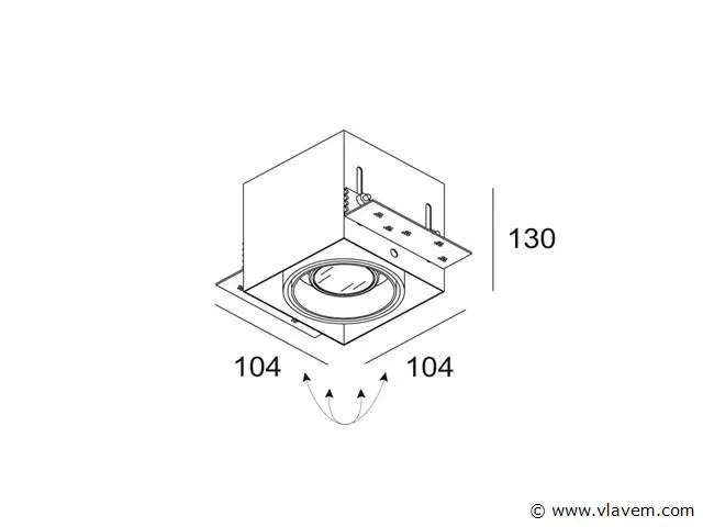 12 x deltalight minigrid in trimless 10 x 10 cm zwart - afbeelding 6 van  7